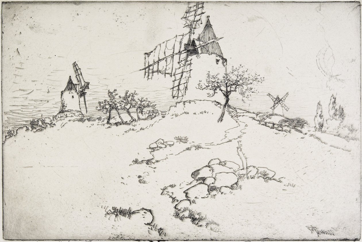 Daudetin mylly, 1893 tekijältä Joseph Pennell