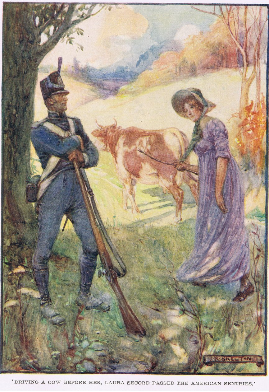 Ajoi lehmää ennen häntä Laura Secord ohitti amerikkalaiset vartijat tekijältä Joseph Ratcliffe Skelton
