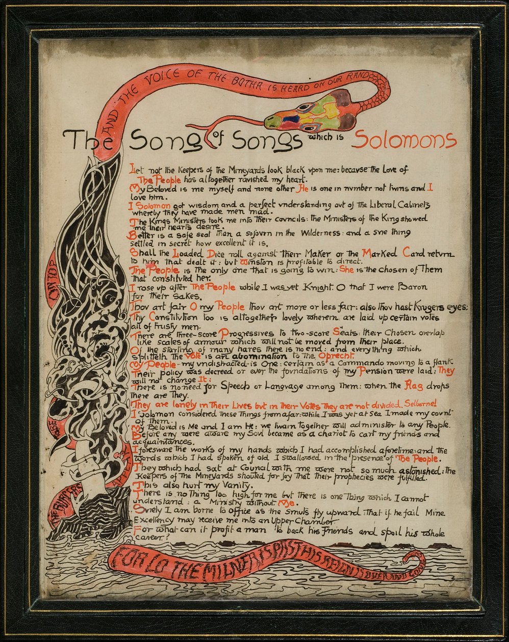 Laulujen laulu, joka on Salomon, 8. syyskuuta 1907 (kynä ja muste ja wc paperilla) tekijältä Joseph Rudyard Kipling