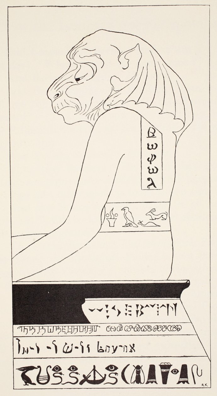 Viisas Baviaan, koirapäinen paviaani, joka on koko Etelä-Afrikan viisain eläin, kuva Rudyard Kiplingin pubista "Just So Stories for Little Children". Lontoo, 1951 tekijältä Joseph Rudyard Kipling