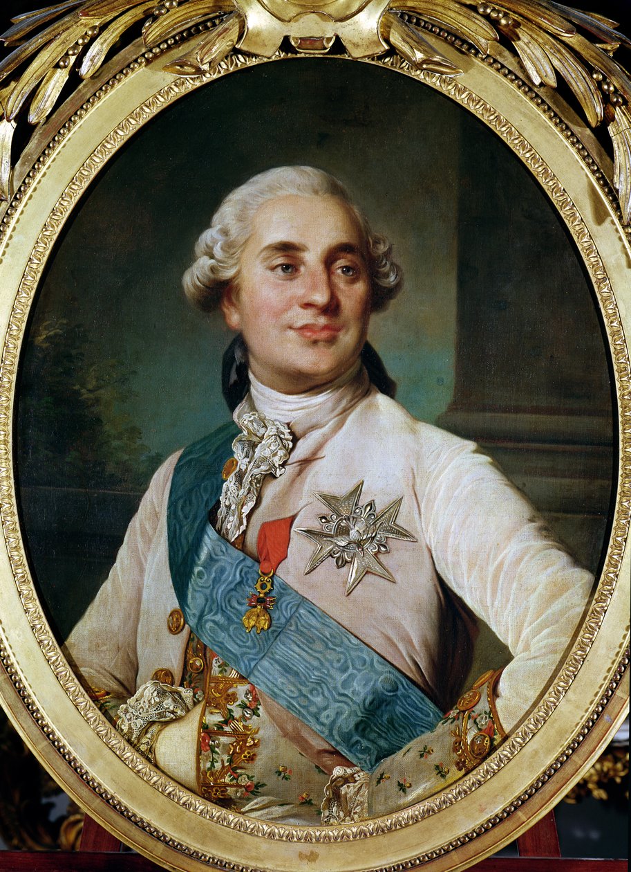 Ludvig XVI:n (1754-1793) muotokuvamedaljonki 1775 tekijältä Joseph Siffred Duplessis
