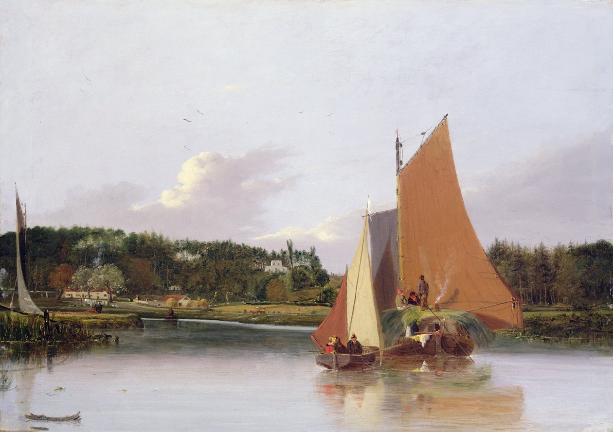 Veneitä Yarella lähellä Bramentonia, Norfolkissa, 1828 tekijältä Joseph Stannard