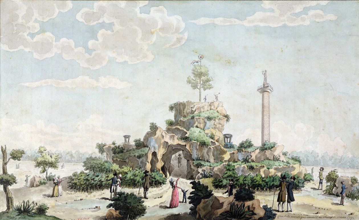 Keinotekoinen vuori, joka rakennettiin vuonna 1793 Champs de Marsille tekijältä Joseph Tassy