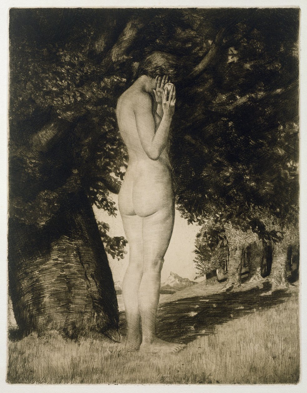 Eve, 1918 (etsaus paperille) tekijältä Joseph Uhl