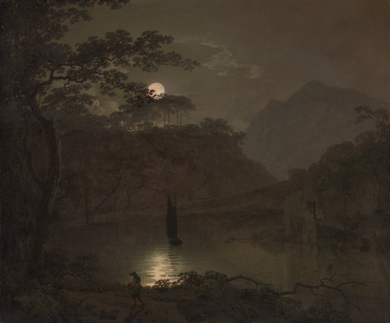 Järvi kuunvalossa tekijältä Joseph Wright of Derby
