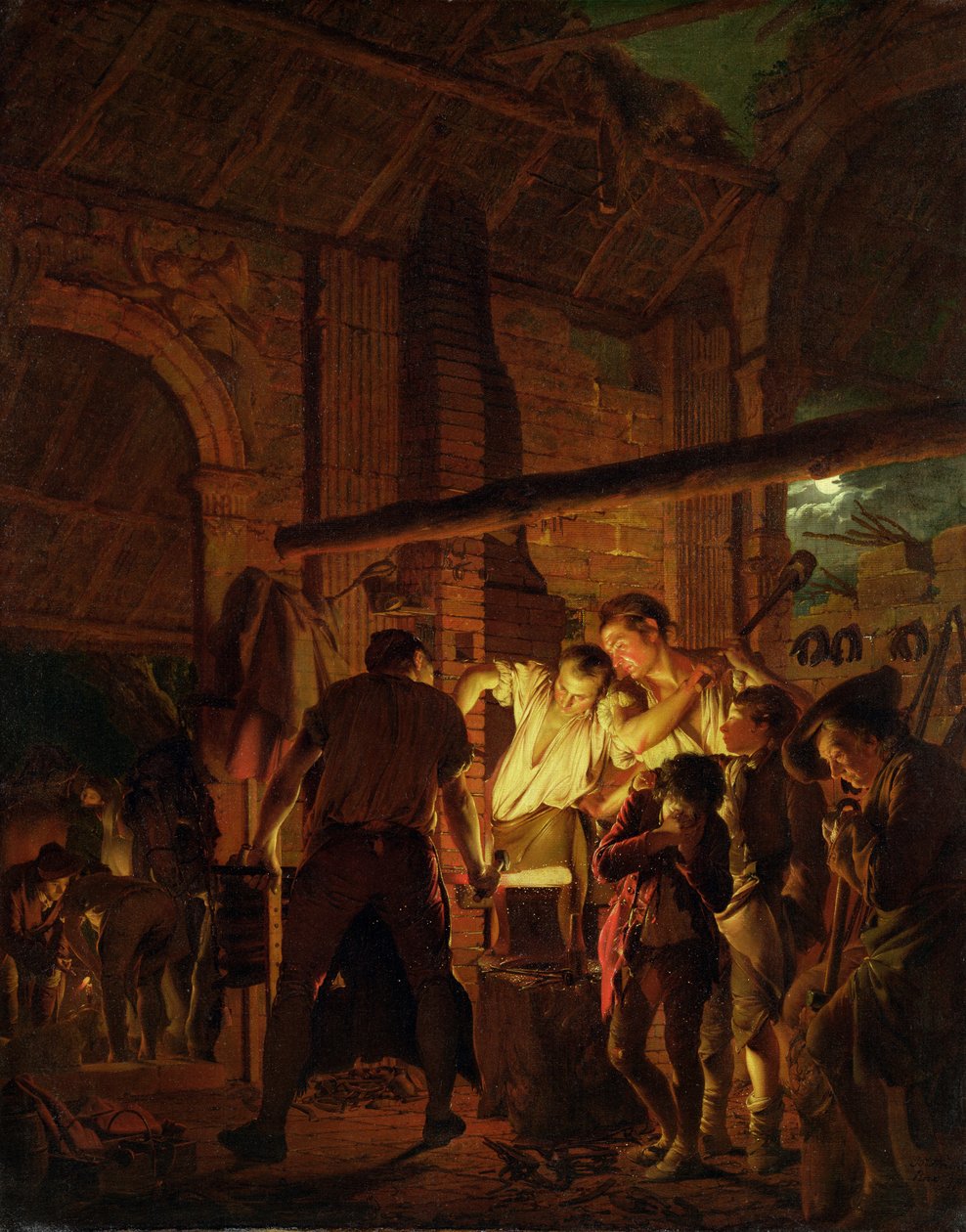 Sepän myymälä tekijältä Joseph Wright of Derby
