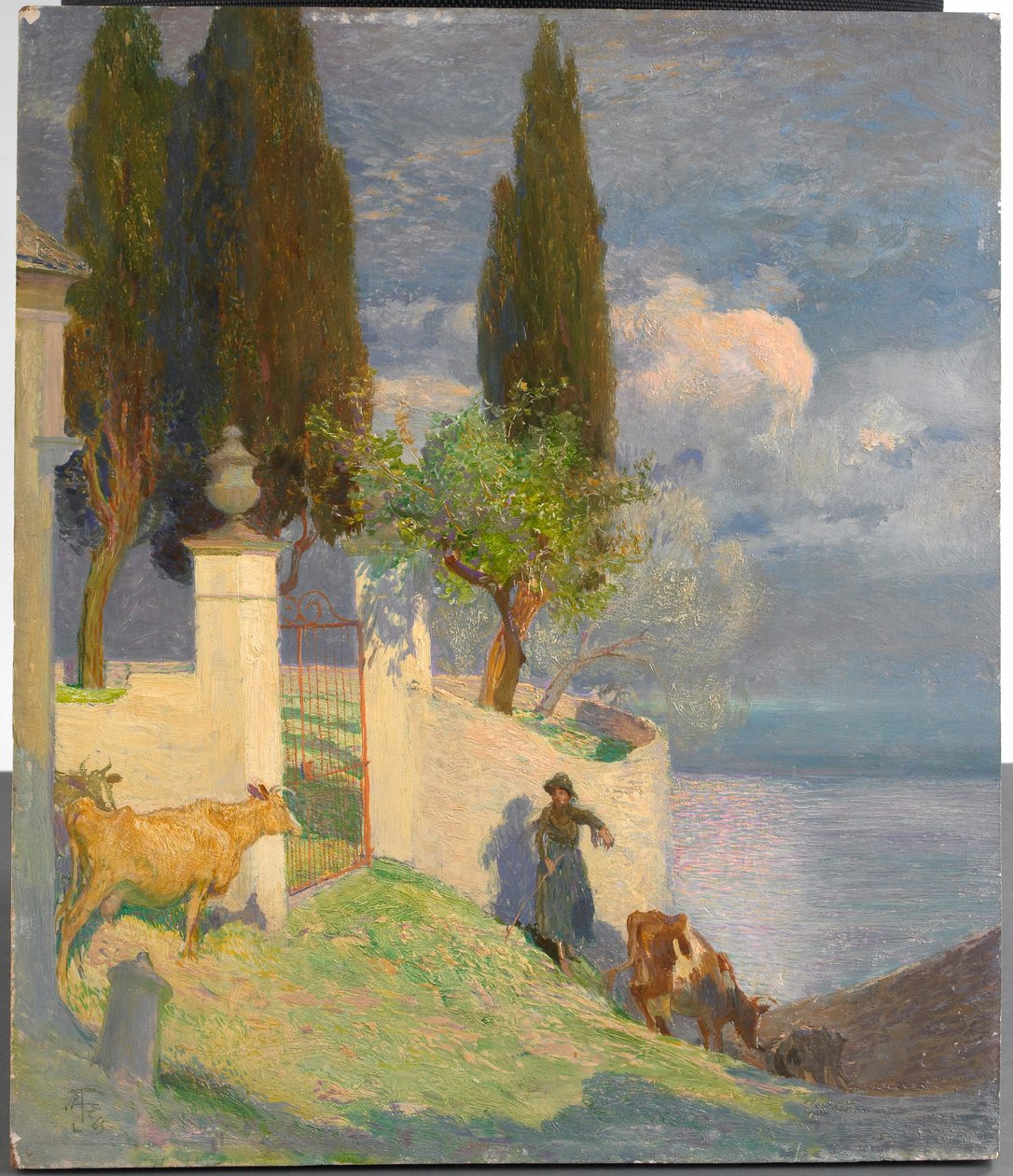 Karjan ajo, Comojärvi, n. 1900 tekijältä Joseph Walter West