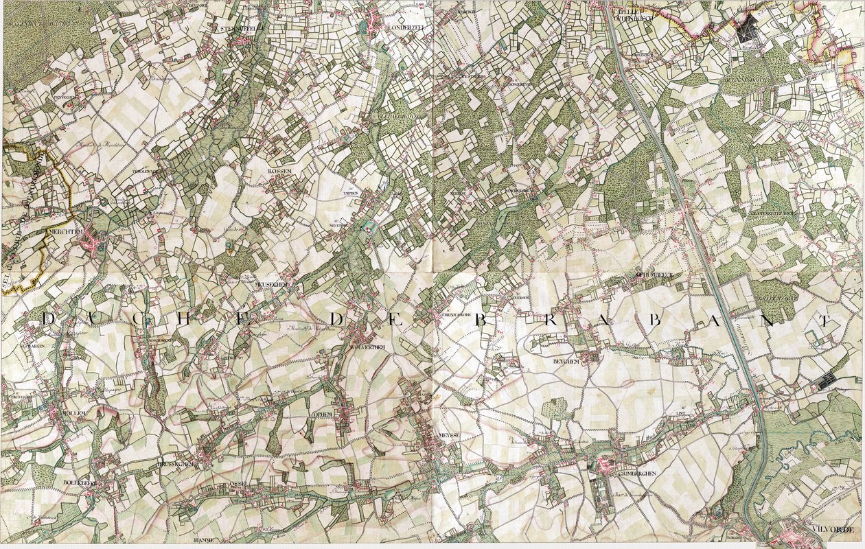 Kartta Vilvorde - Vilvoorde, Belgia tekijältä Joseph de Ferraris
