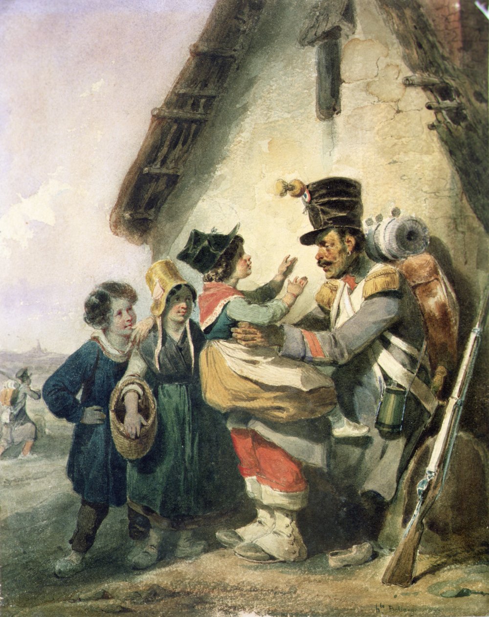 Sotilaan paluu tekijältä Joseph Louis Hippolyte Bellange