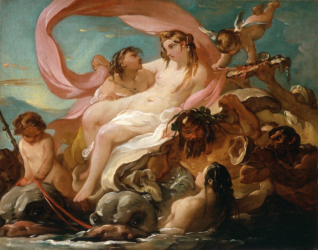 Merestä nouseva Venus, n. 1754-5 tekijältä Joseph Marie, the Elder Vien
