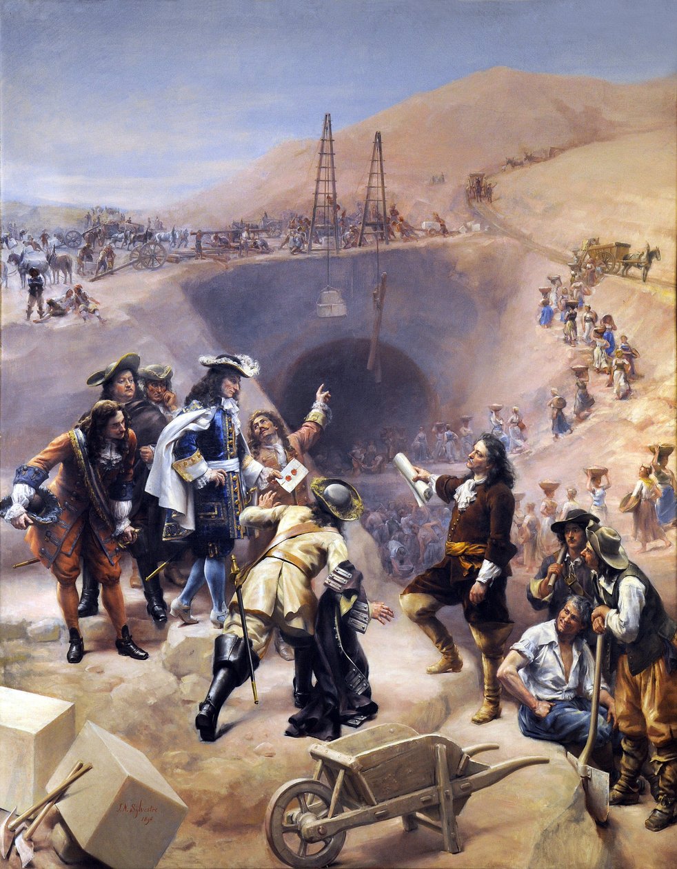 Canal du Midin rakennustyömaa tekijältä Joseph Noel Sylvestre