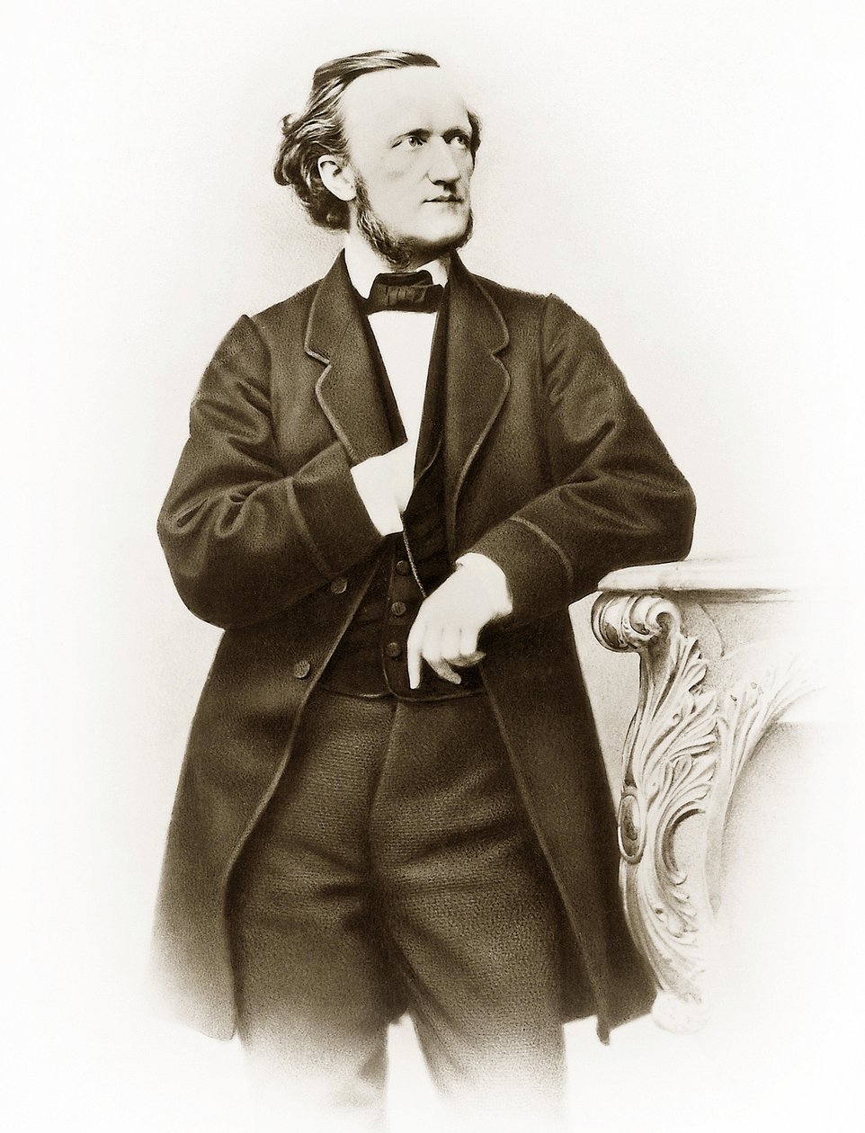 Richard Wagnerin (1813-1883) muotokuva, saksalainen säveltäjä Joseph Albert (1825-1886) tekijältä Joseph Albert