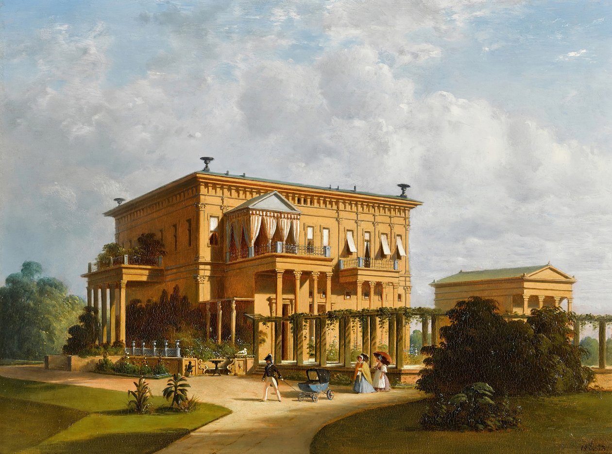 Leuchtenbergin herttuan kesäpalatsi Sergievkassa, 1873. tekijältä Joseph Andreas Weiss
