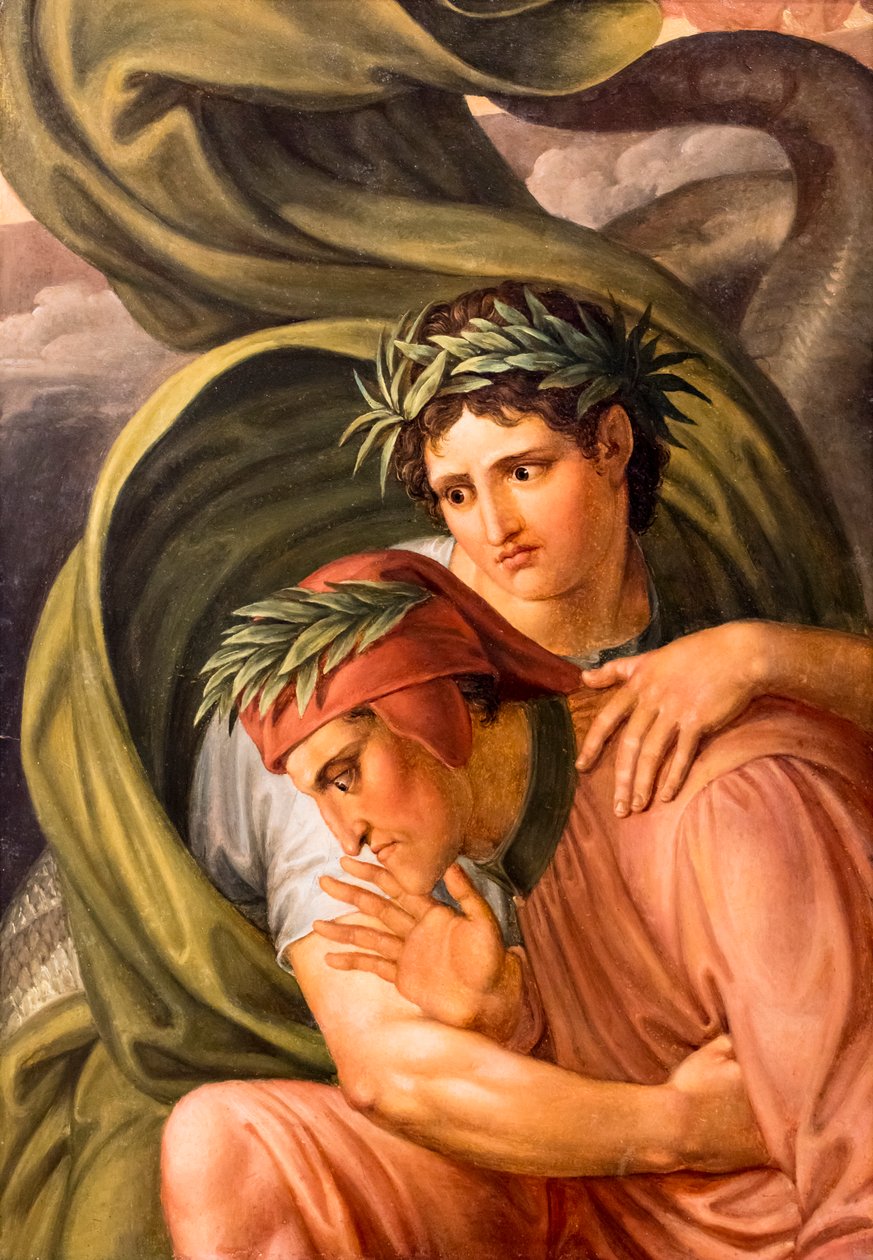 Dante ja Vergilius Geryonin selässä tekijältä Joseph Anton Koch
