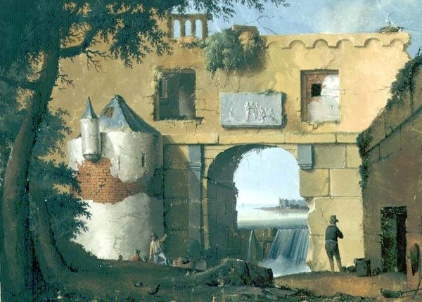 Rauniot italialaisessa maisemassa tekijältä Joseph August Knip