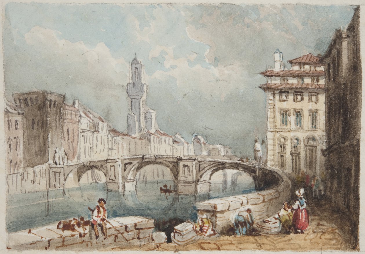 Firenze, liitetty Thomas Moodys Journaliin Sveitsin ja Italian kiertueesta, 1822 (wc paperilla) tekijältä Joseph Axe Sleap