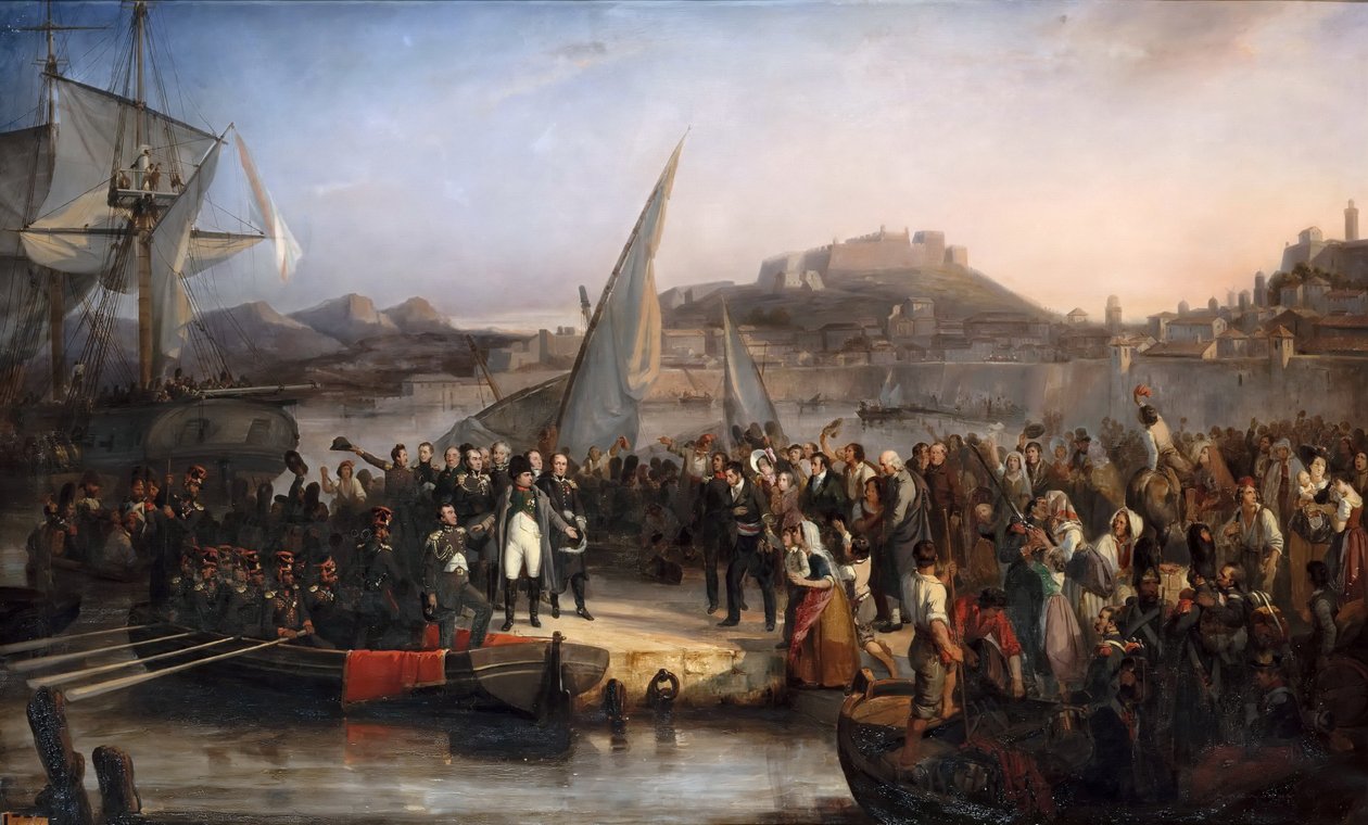 Napoleon lähti Elban saarelta 26. helmikuuta 1815 tekijältä Joseph Beaume