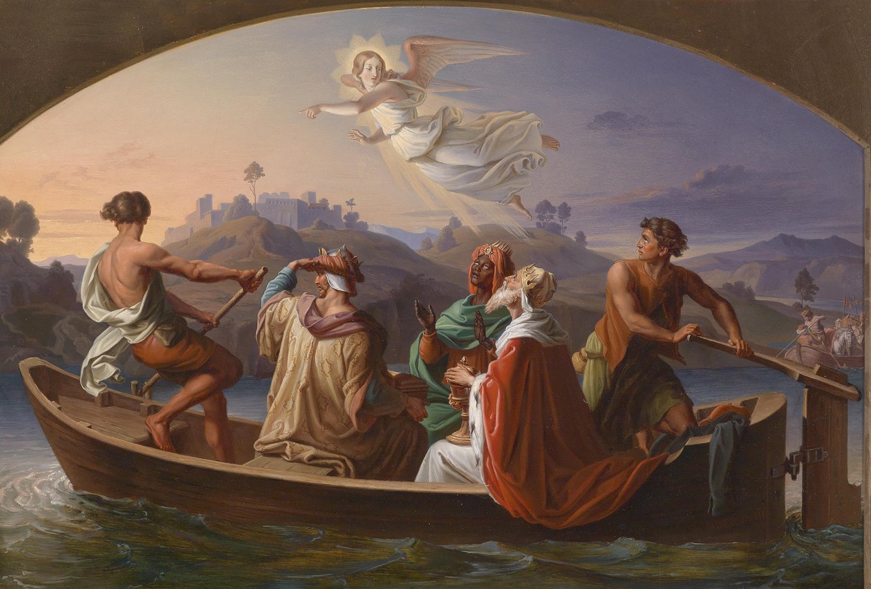 Die Heiligen Drei Könige am Weg nach Bethlehem tekijältä Joseph Binder