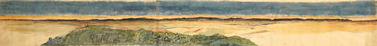 Luonnos täydellisen auringonpimennyksen vaikutuksista Pohjois-Espanjassa, 1860 tekijältä Joseph Bonomi