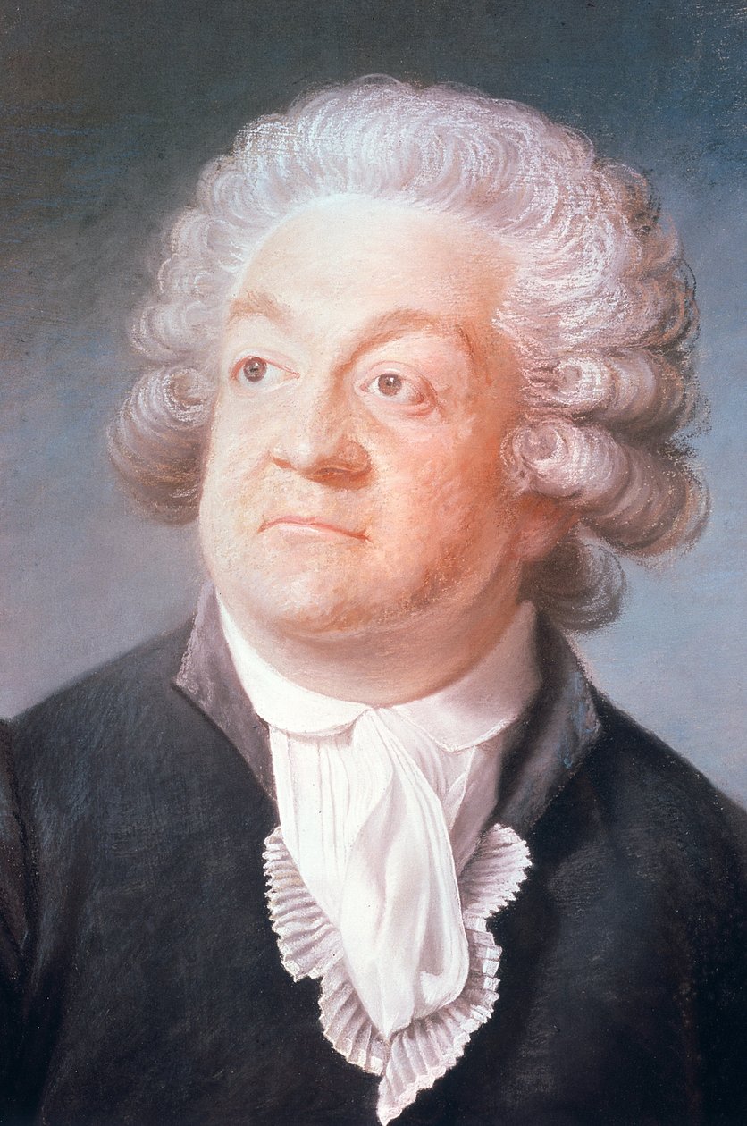 Yksityiskohta Honore Gabrielin (Honore-Gabriel) Riquetin, Earl of Mirabeaun (1749-1791) muotokuvasta (pastelli) tekijältä Joseph Boze