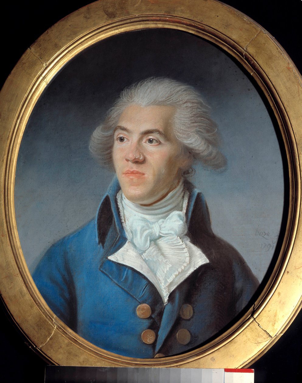 Antoine Pierre Joseph Marie Barnaven muotokuva, asianajaja, Ranskan vallankumouksen hahmo (1761-1793). Joseph Bozen pastelli (1744-1826) tekijältä Joseph Boze