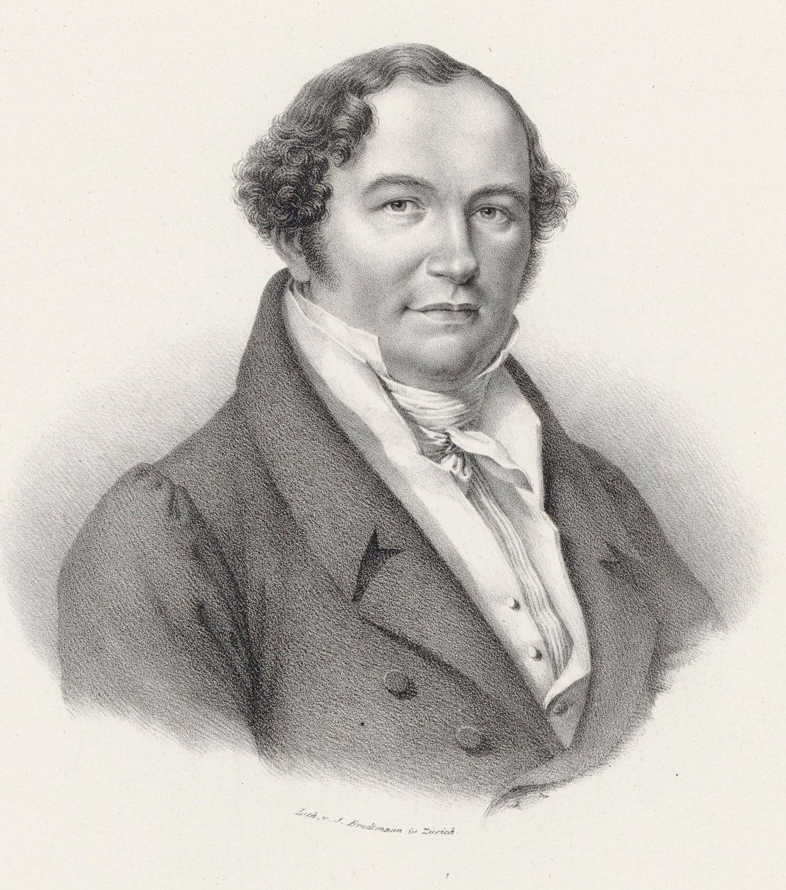 Säveltäjä Conradin Kreutzerin muotokuva 1780-1849. tekijältä Joseph Brodtmann