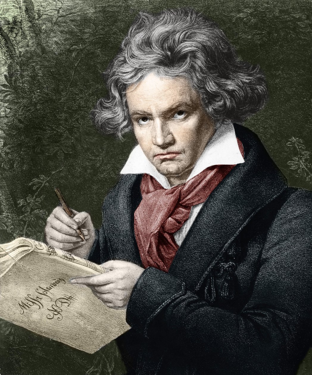 Ludwig van Beethoven (1770-1827), säveltäjä Missa solemnis, Karl Joseph Stielerin (1781-1858) mukaan tekijältä Joseph Carl (after) Stieler