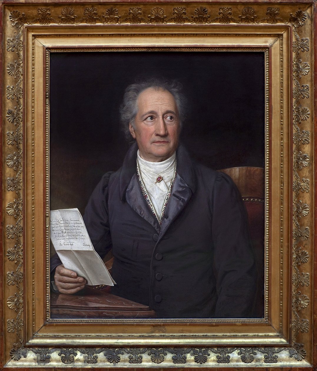 Johann Wolfgang von Goethe (1749-1832). Joseph Stielerin (1781-1858) maalaus, öljy kankaalle tekijältä Joseph Carl Stieler