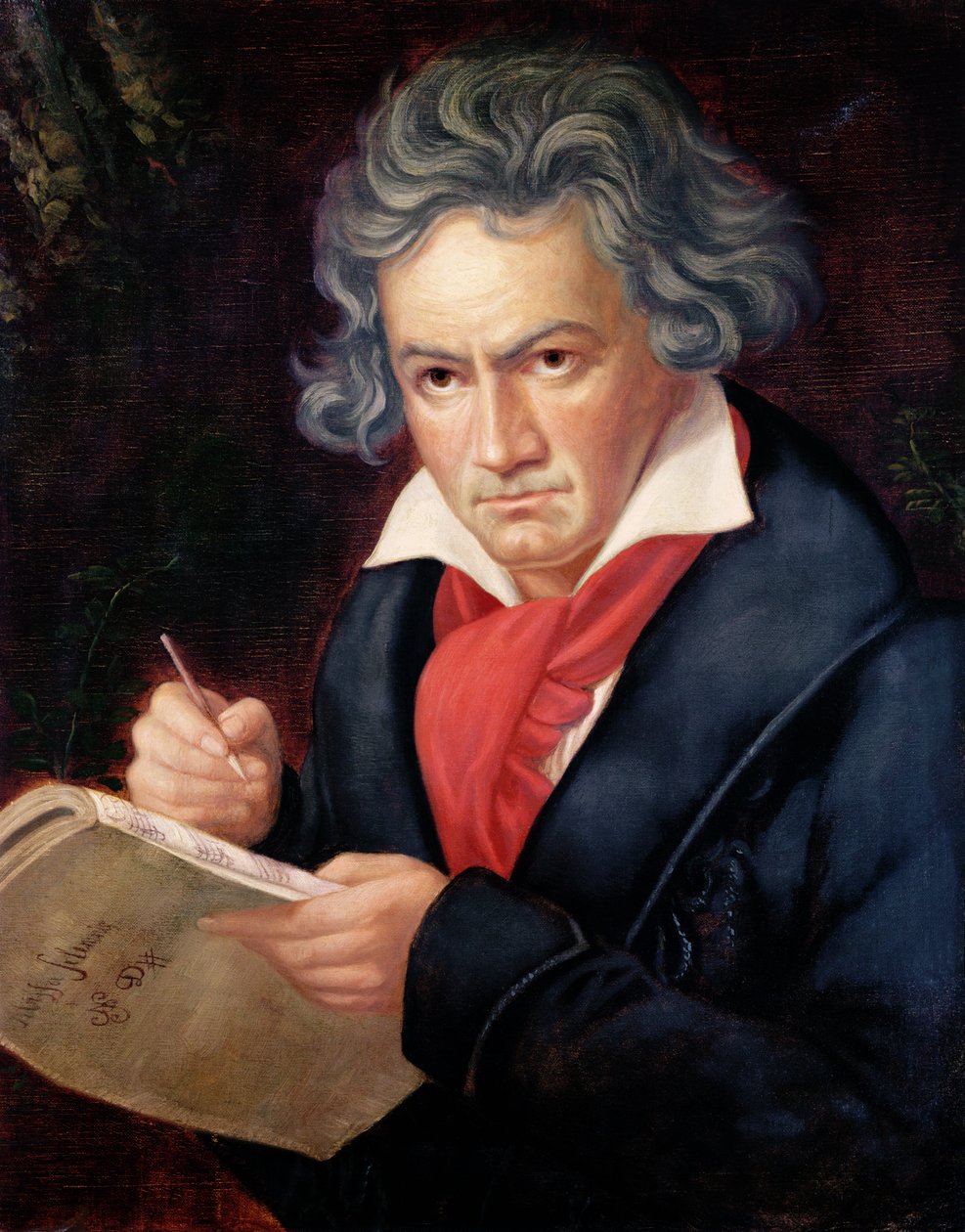 Ludwig van Beethoven (1770-1827) säveltää "Missa Solemnis" tekijältä Joseph Carl Stieler