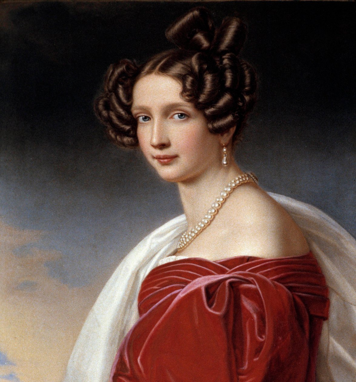 Muotokuva Sophie Frederiquesta, Baijerin prinsessasta ja Itävallan arkkiherttuattaresta (1805-1872) Joseph Karl Stielerin (1781-1858) maalaus 1832 - München. Chateau De Nymphenburg - Sophie Frederiquen, Baijerin prinsessan ja Itävallan arkkiherttuattaren m tekijältä Joseph Carl Stieler