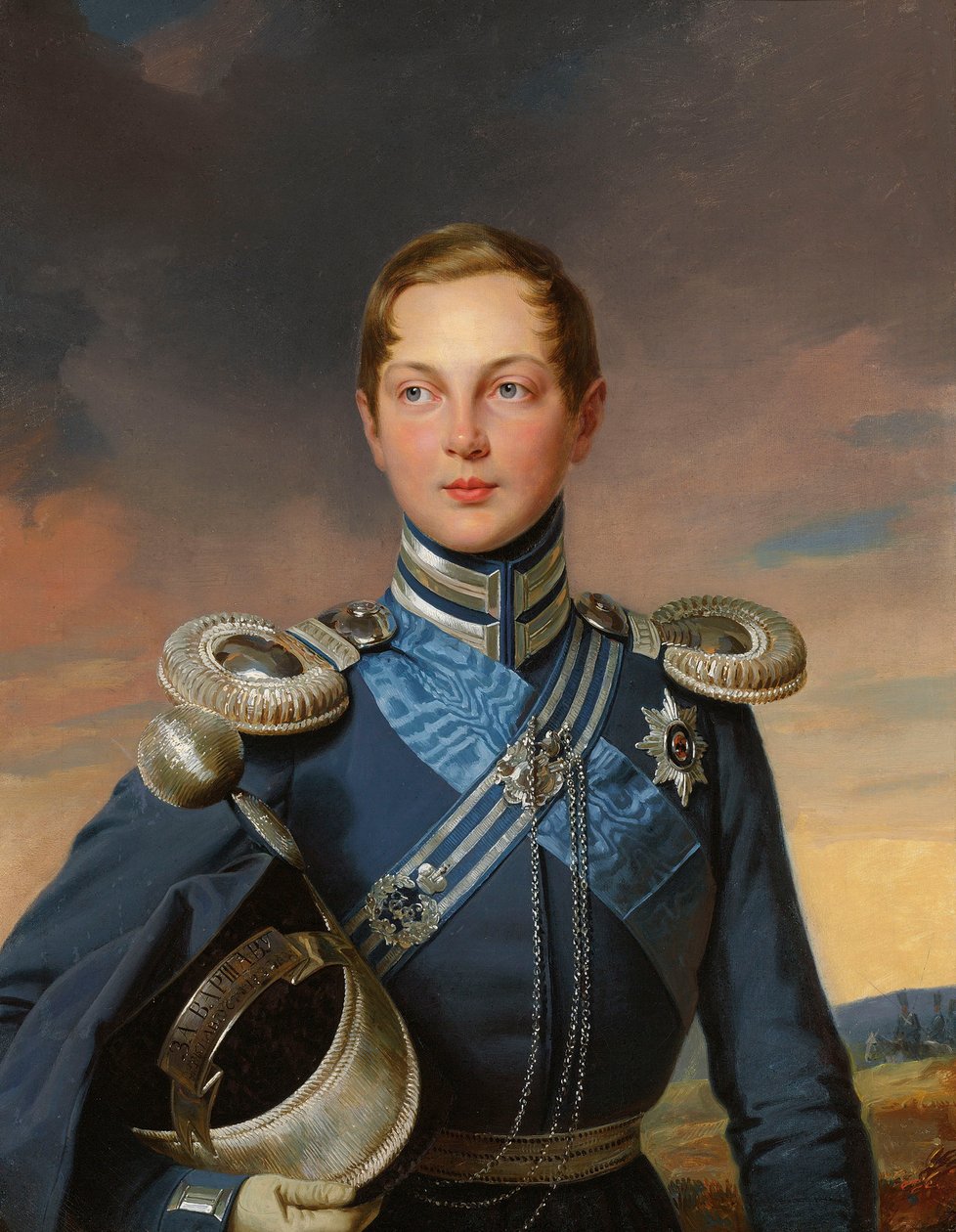 Venäjän Tsarevitš Aleksanteri Nikolajevitšin muotokuva 1818-1881. tekijältä Joseph Carl Stieler