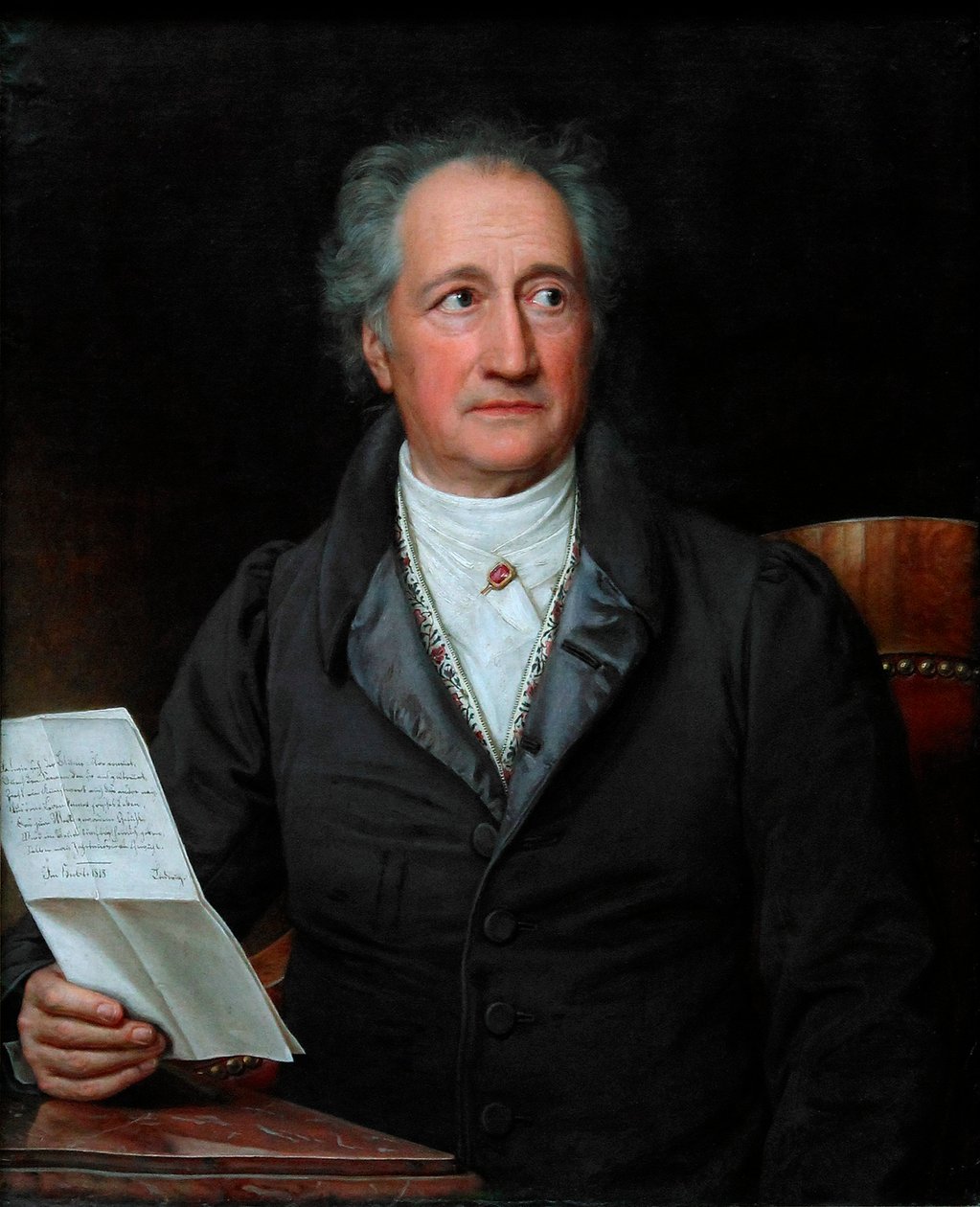 Muotokuva kirjailijasta Johann Wolfgang von Goethe 1749-1832, 1828 tekijältä Joseph Carl Stieler
