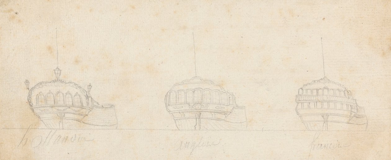 Kolmen laivan koristeperät tekijältä Joseph Cartwright