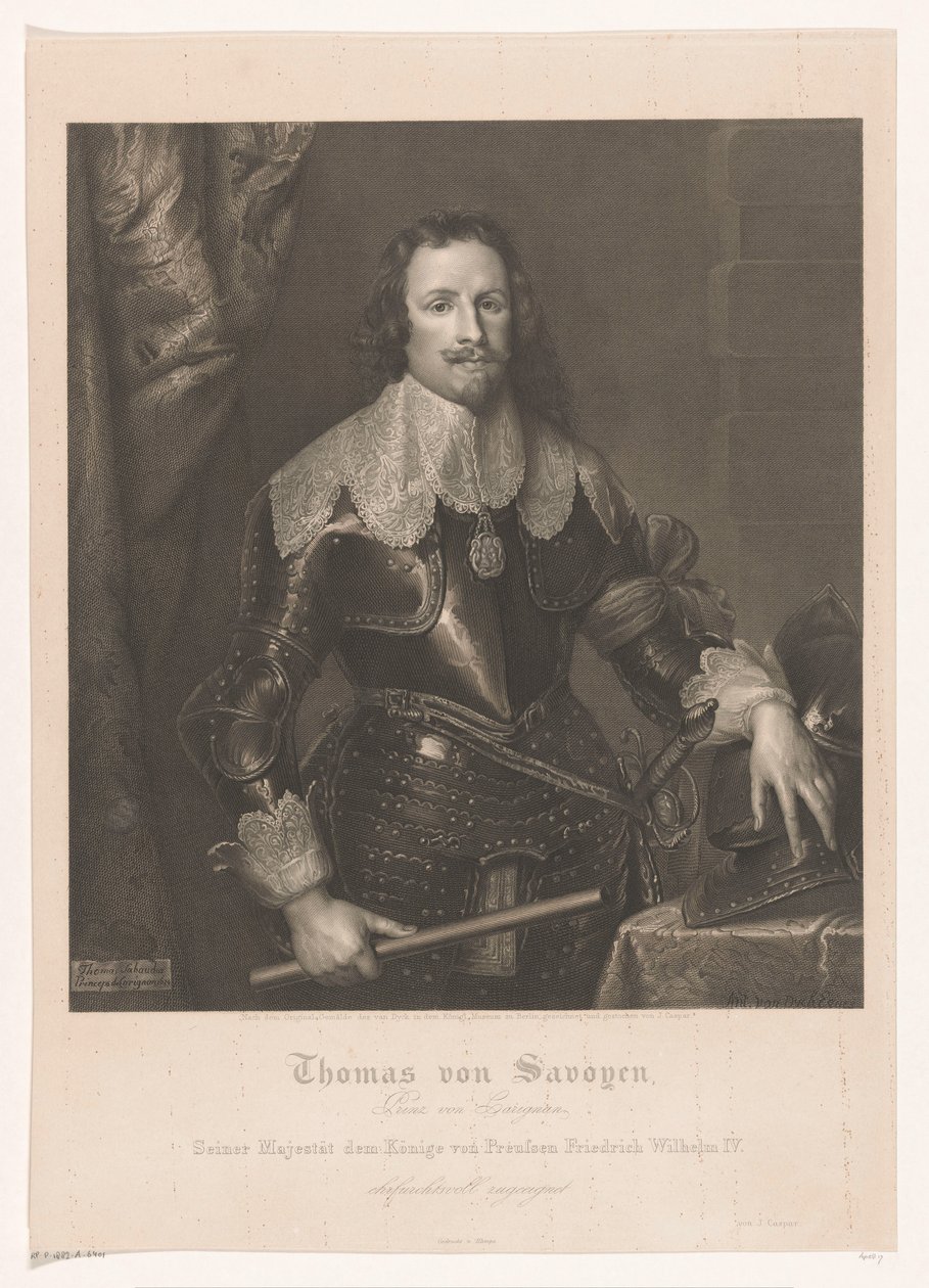 Portret van Francesco Tommaso van Savoye, prins van Carignano tekijältä Joseph Caspar