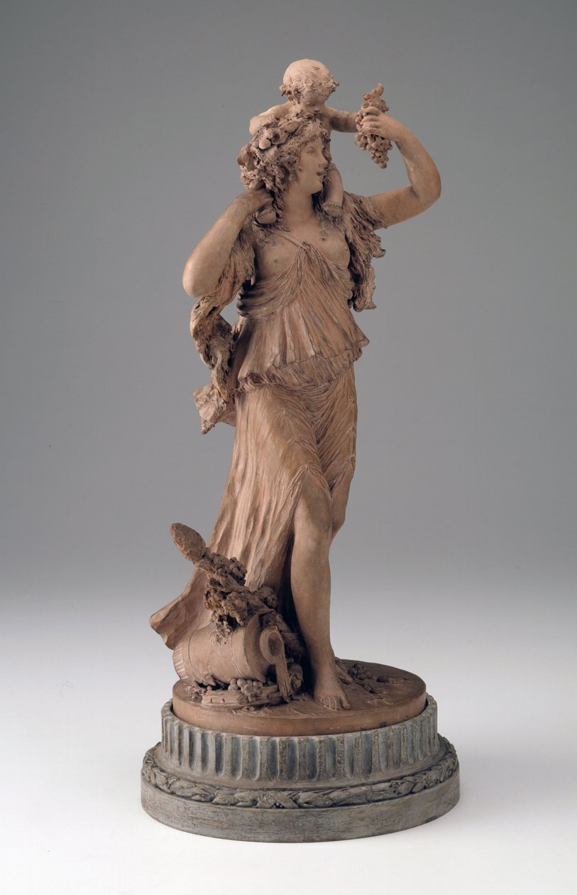 Bacchante kantaa lasta harteillaan, n. 1780-1796 tekijältä Joseph Charles Marin