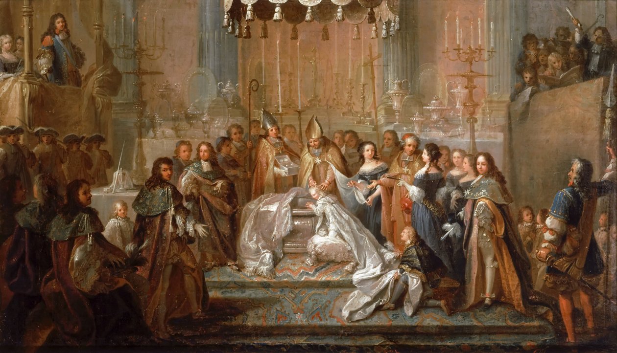 Dauphin Louisin, Ludvig XIV:n pojan, kaste, jota vietettiin Saint-Germain-en-Layessa 24. tekijältä Joseph Christophe