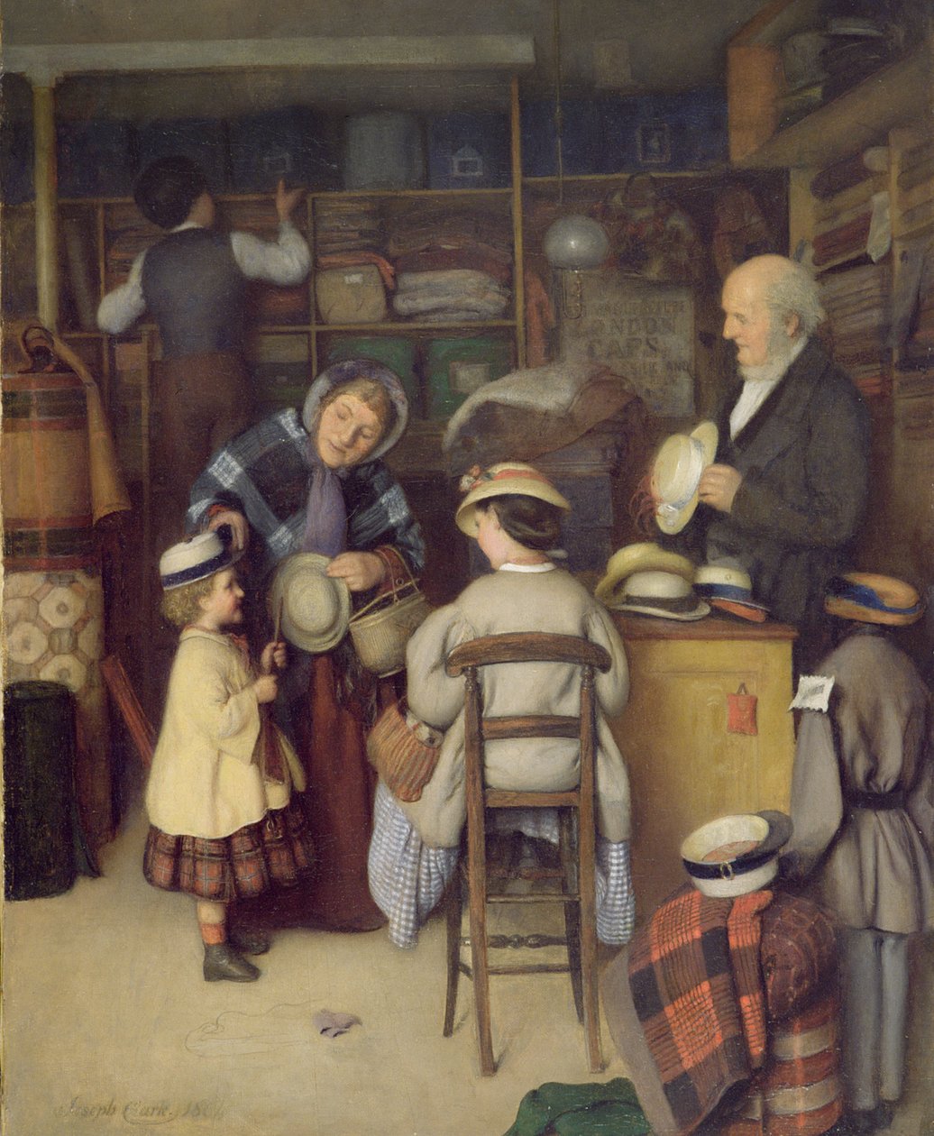 Uuden hatun ostaminen, 1880 tekijältä Joseph Clark