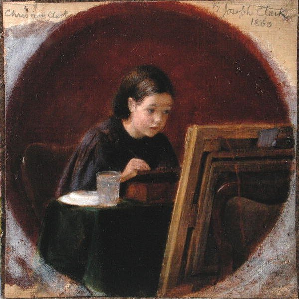 Christina Mary Clarkin muotokuva, n. 1860 (öljy kankaalle) tekijältä Joseph Clark