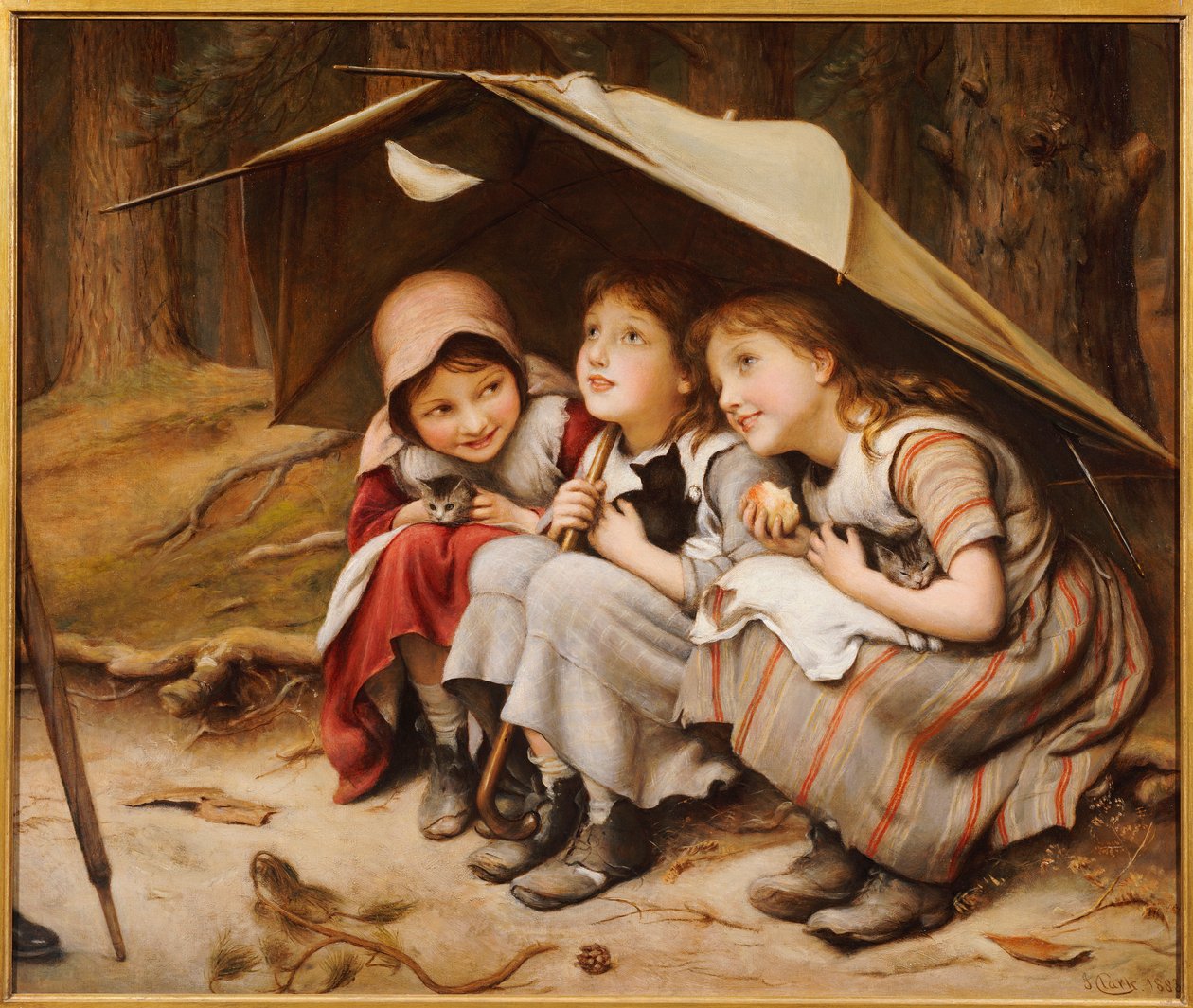 Kolme pientä kissanpentua, 1883 tekijältä Joseph Clark
