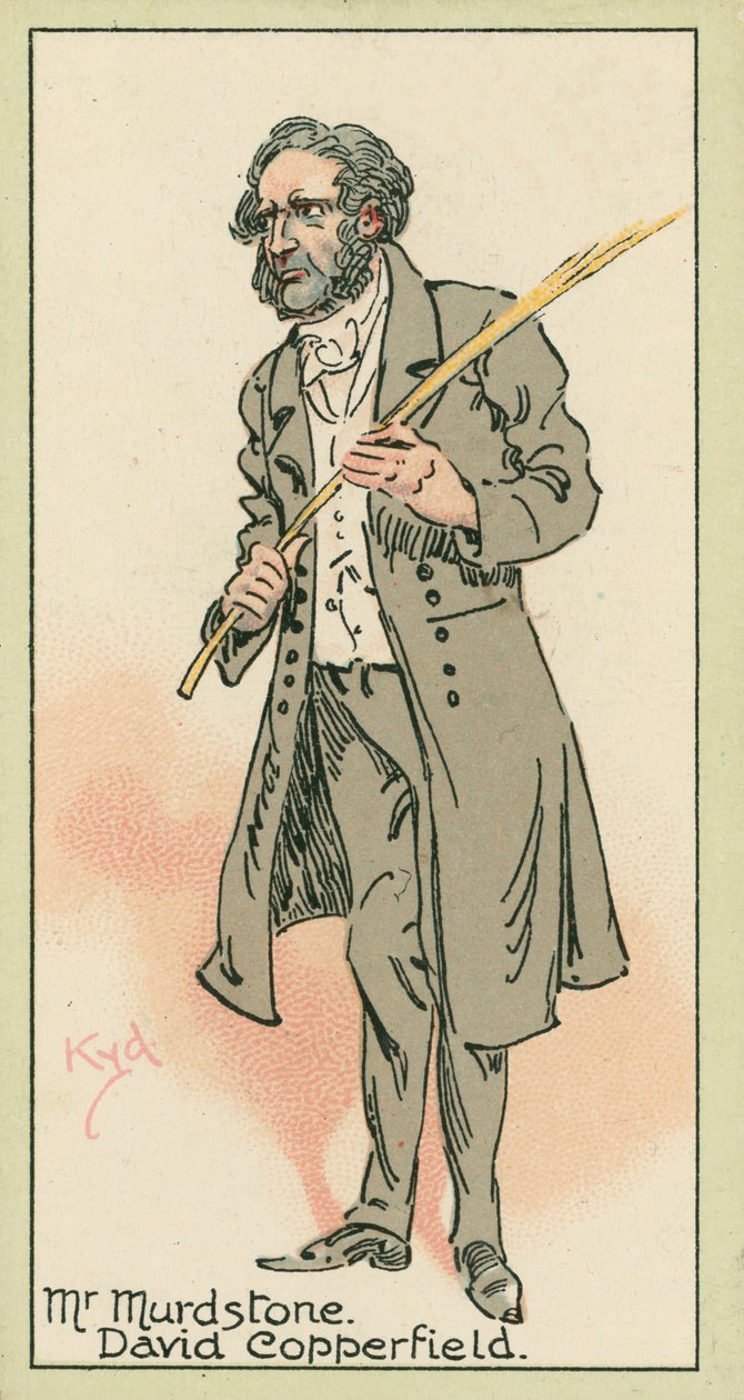 Mr Murdstone, David Copperfield (värilitografia) tekijältä Joseph Clayton (1856-1937) (after) Clarke