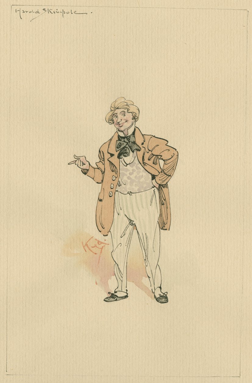 Harold Skimpole, n. 1920-luku (kynä ja muste wc:llä paperilla) tekijältä Joseph Clayton Clarke