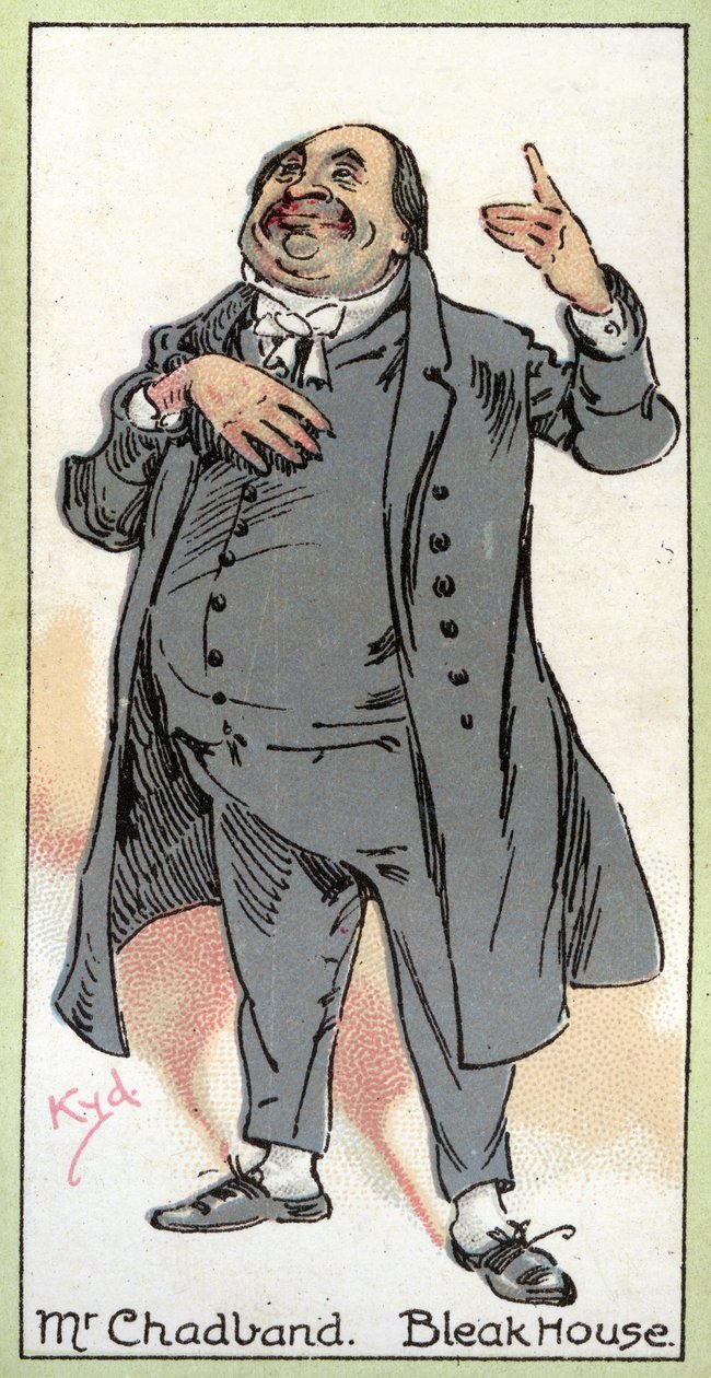 Mr. Chadband, elokuvasta "Bleak House", 1923 tekijältä Joseph Clayton Clarke