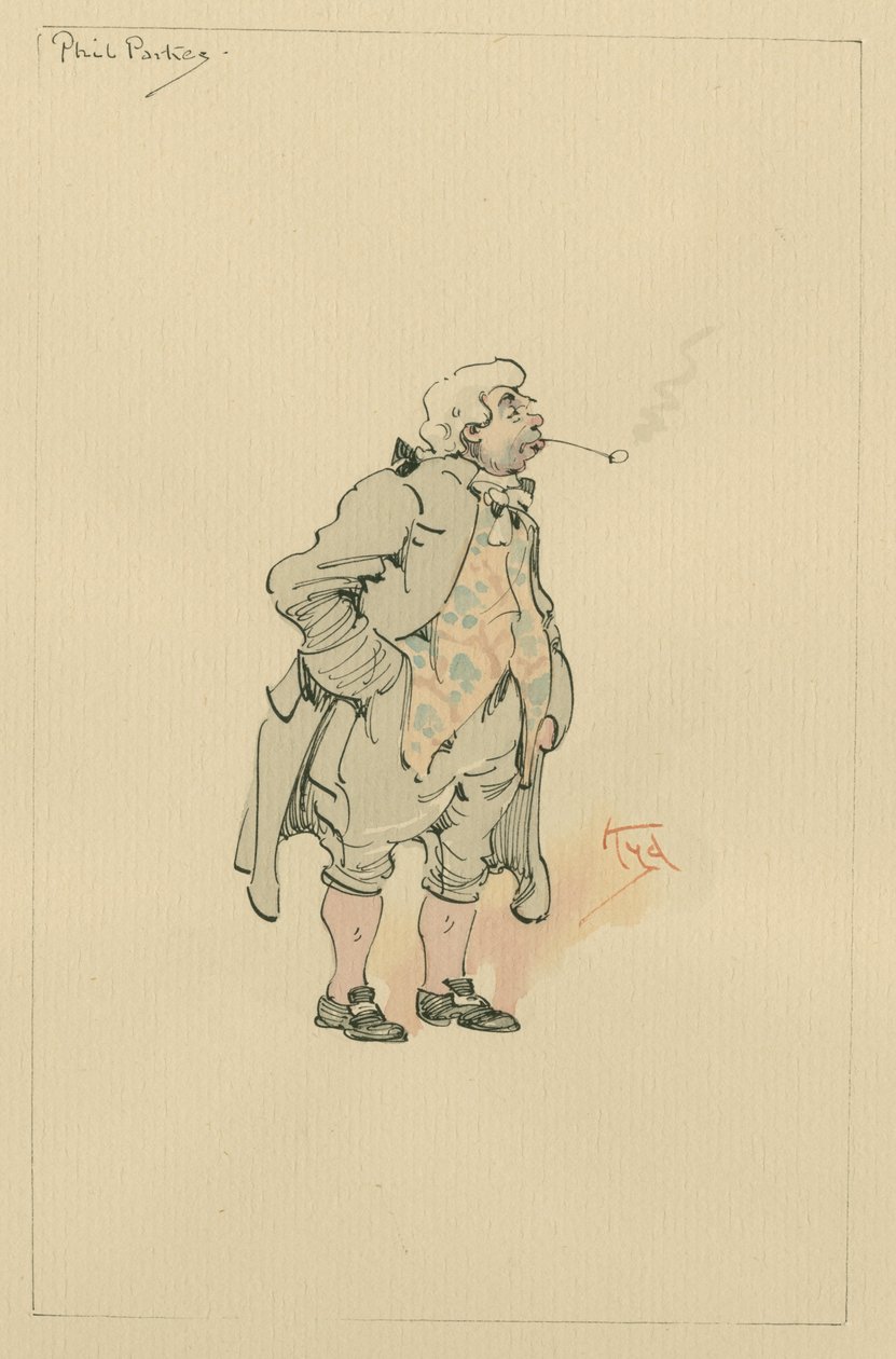 Phil Parkes, n. 1920-luku (kynä ja muste wc:llä paperilla) tekijältä Joseph Clayton Clarke