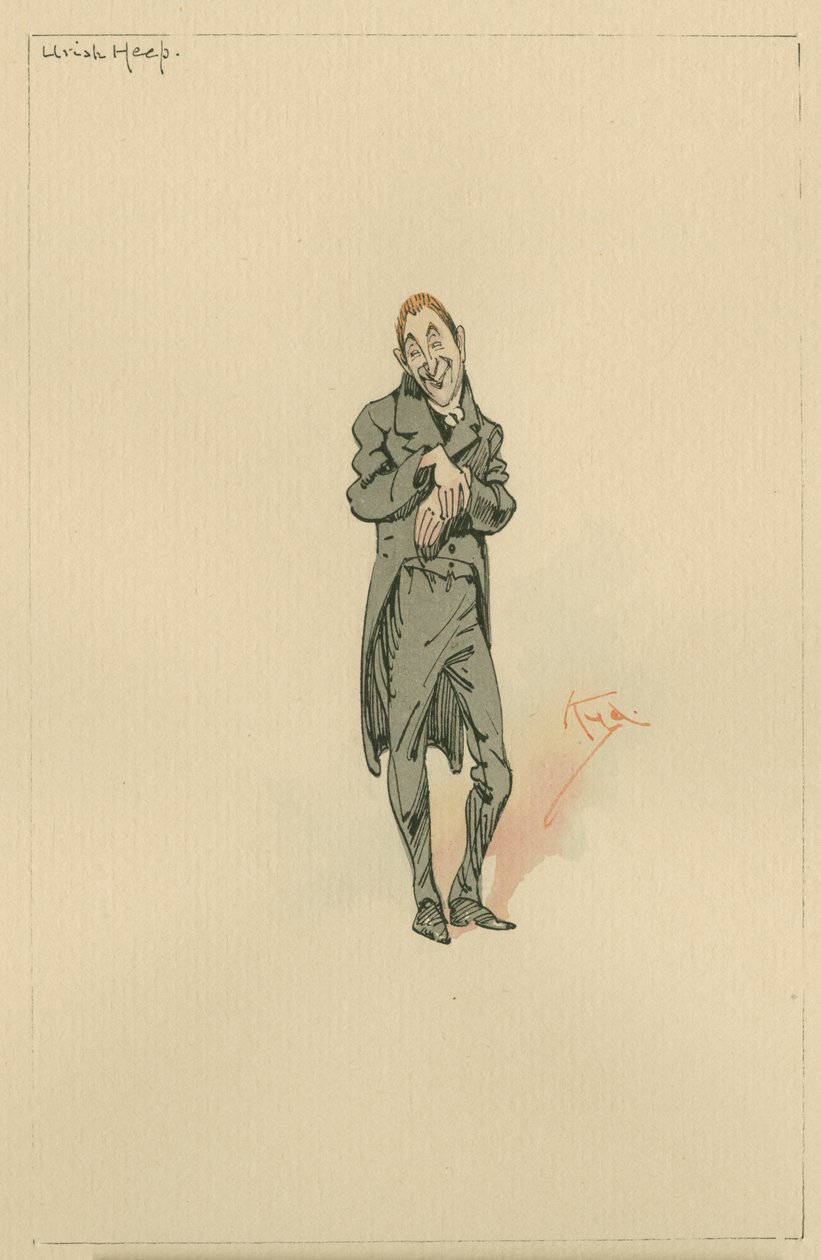Uriah Heep, noin 1920-luku (kynä ja muste wc:llä paperilla) tekijältä Joseph Clayton Clarke