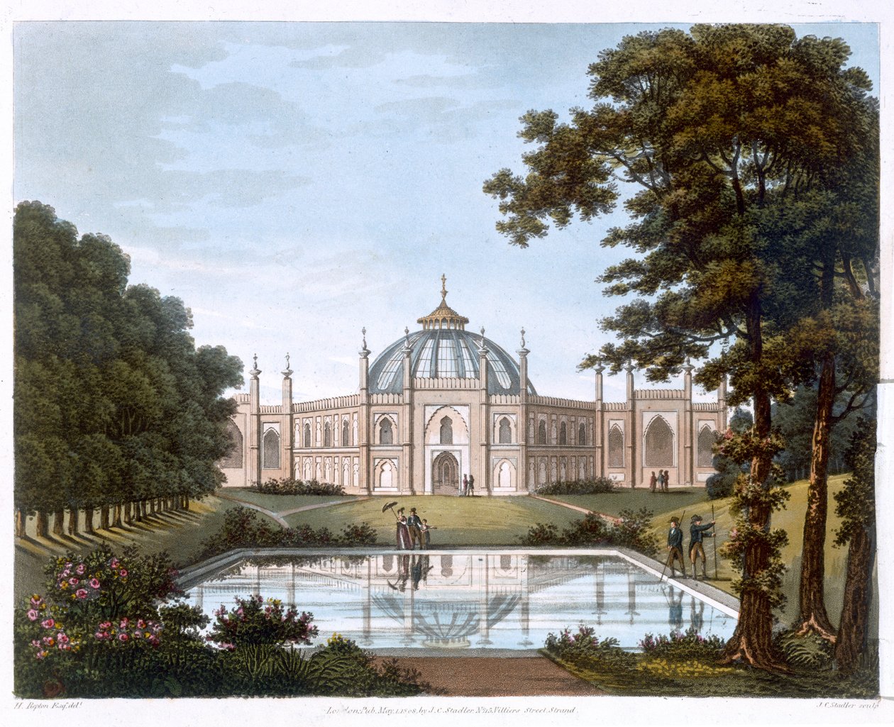 Brighton Pavilion, Sussex, 1816 tekijältä Joseph Constantine Stadler