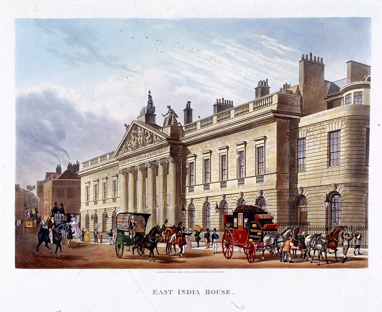 East India House, Lontoo, 1836 tekijältä Joseph Constantine Stadler