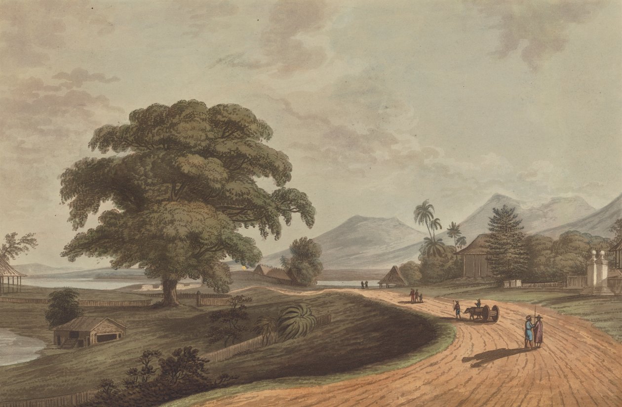 Fort Marlborough Old Bencoolenista, Sumatrasta, 1799 tekijältä Joseph Constantine Stadler
