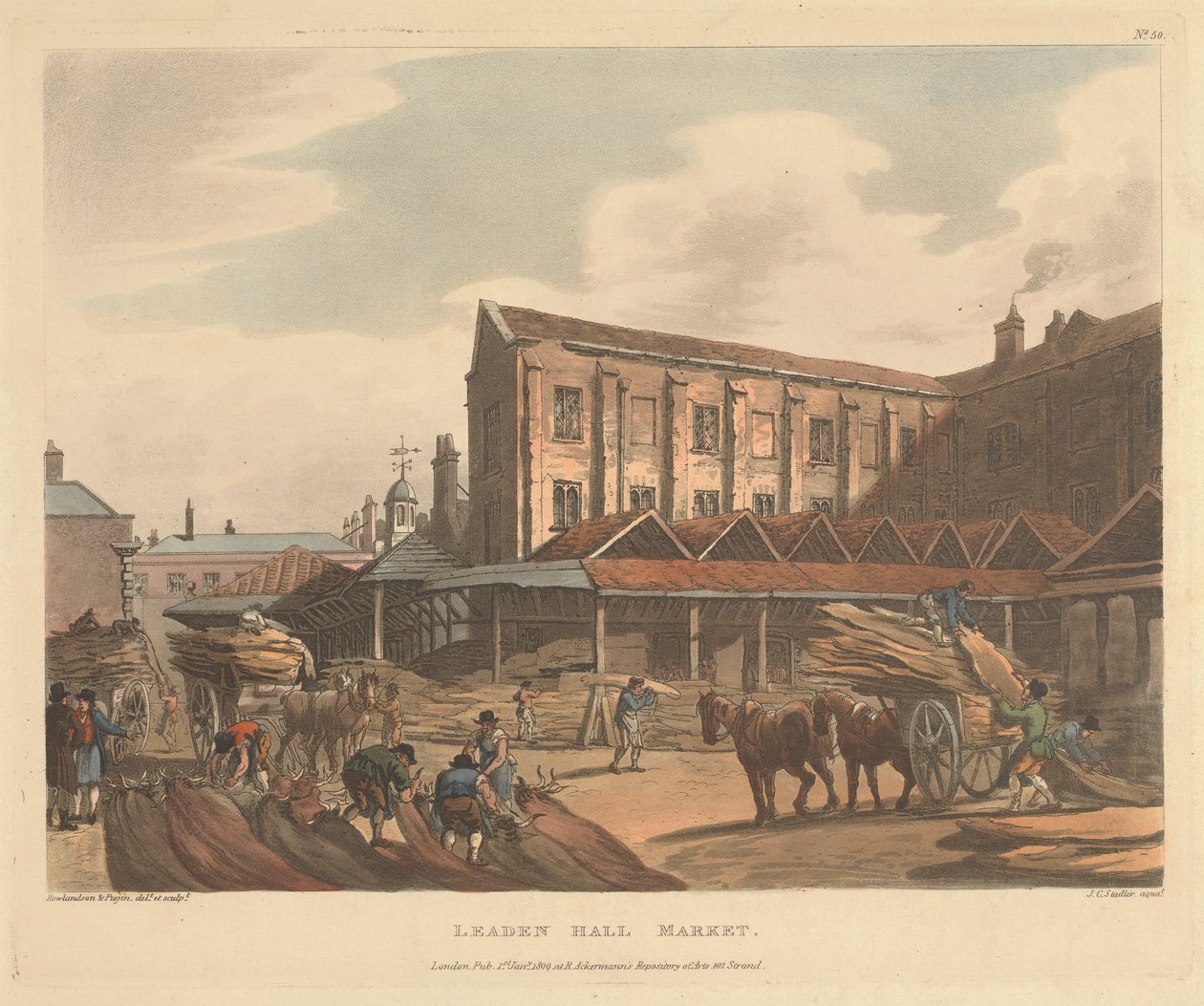 Leaden Hall Market tekijältä Joseph Constantine Stadler
