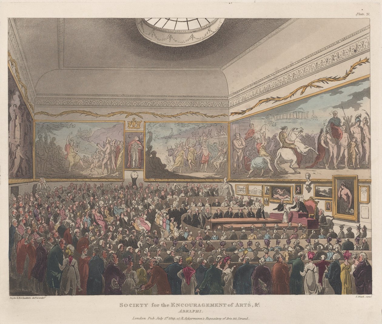 Society for the Encouragement of Arts jne., Adelphi, 1. heinäkuuta 1809, 1. heinäkuuta 1809. tekijältä Joseph Constantine Stadler