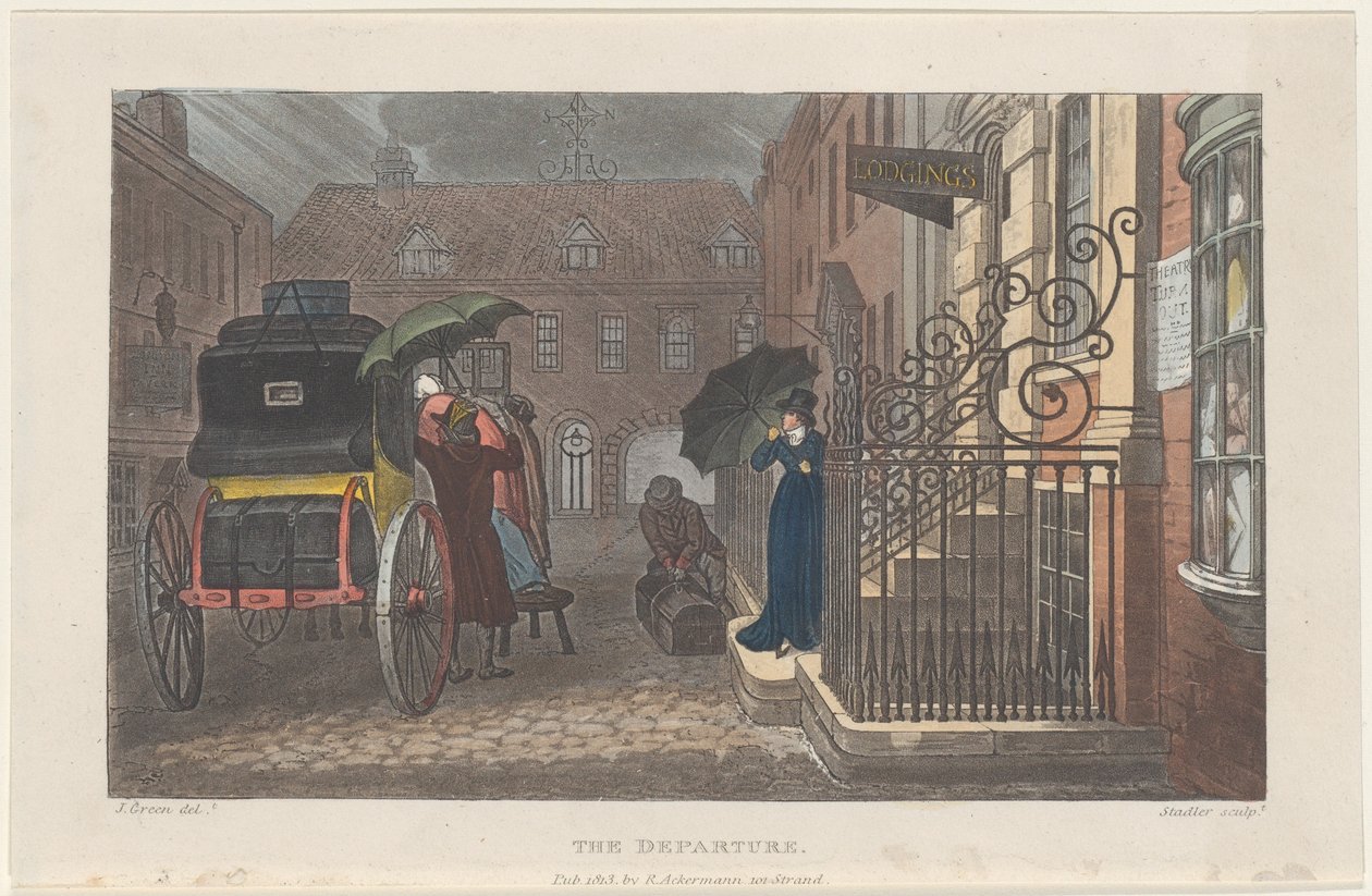 Lähtö, Scarboroughin runollisista luonnoksista, 1813, 1813 tekijältä Joseph Constantine Stadler